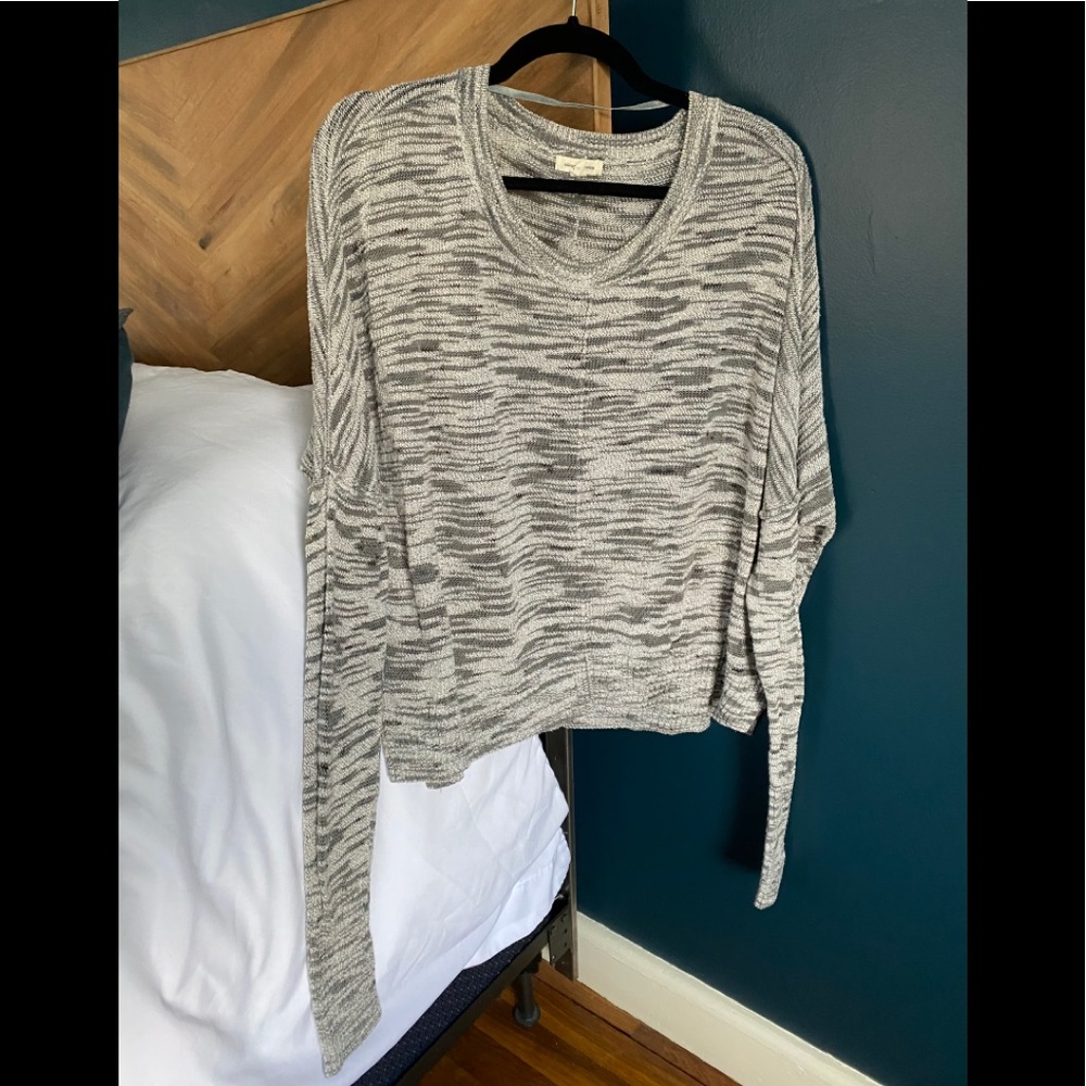 Silence & Noise Grey Dolman Sleeve Sweater